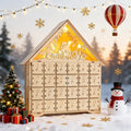 Xmas Wooden Advent Calendar – 24 Drawer Countdown Decoration (30x5x38cm)